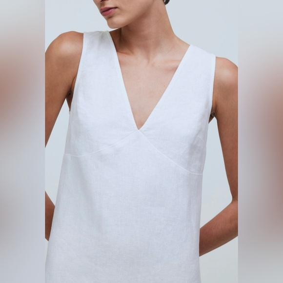 Madewell Linen Minidress. White, small. - Picture 2 of 5